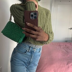 QUILTED CHAIN STRAP SHOULDER BAG